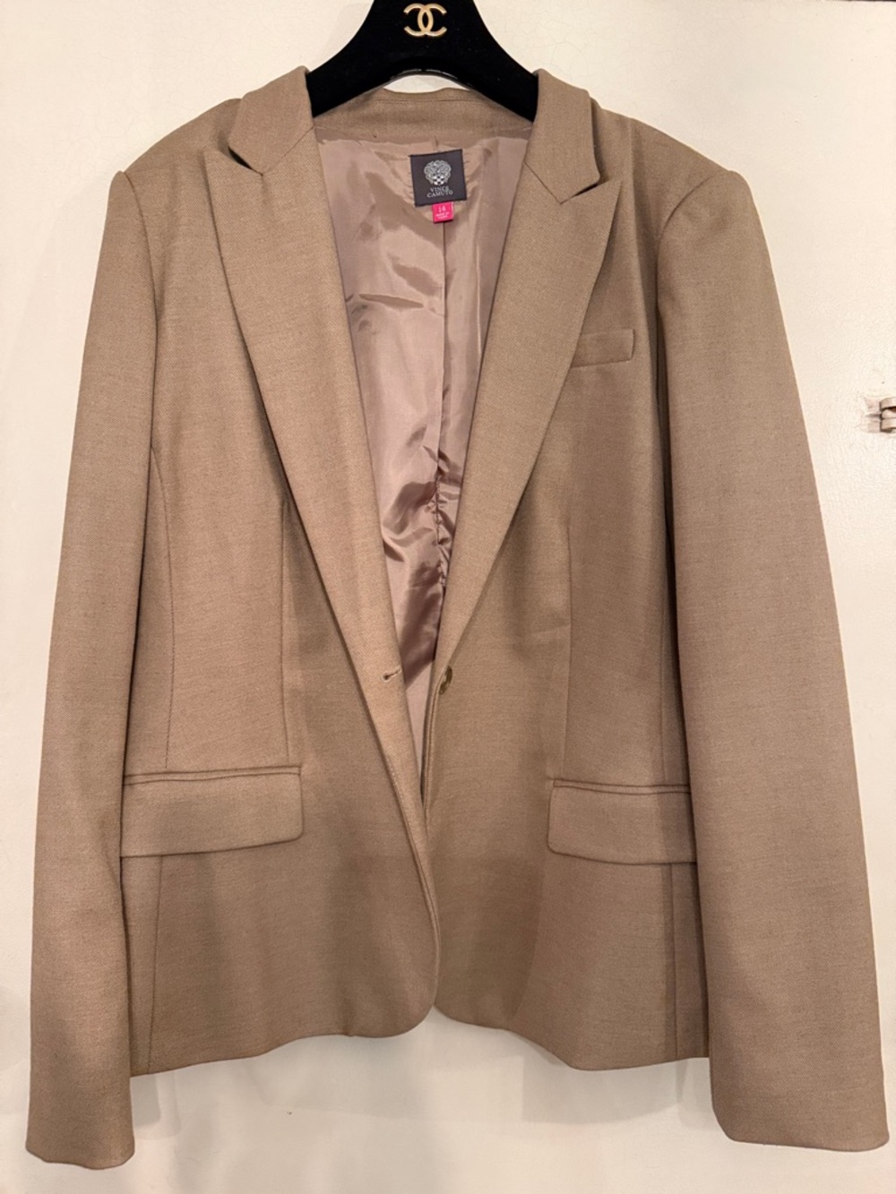 Vince Camuto Tan Single-Button Blazer